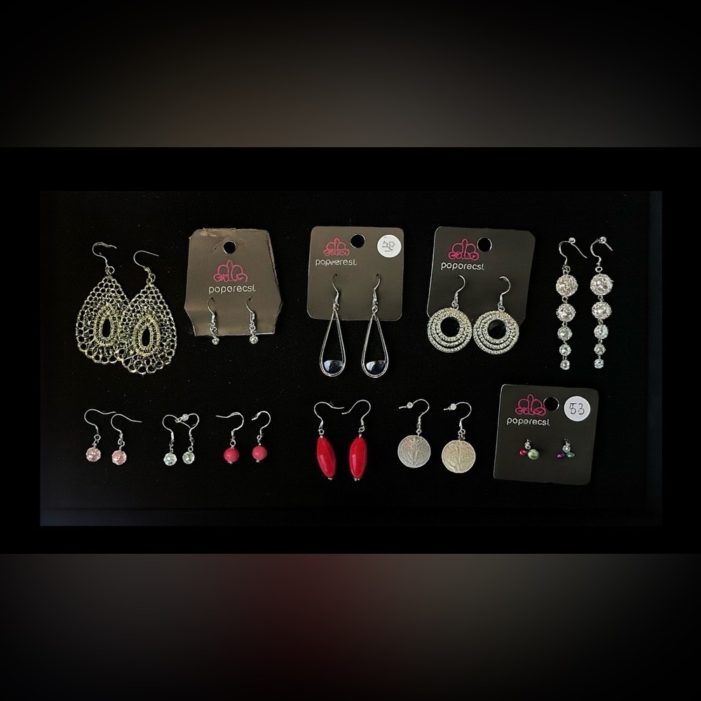 Silver & Colorful Earrings Set